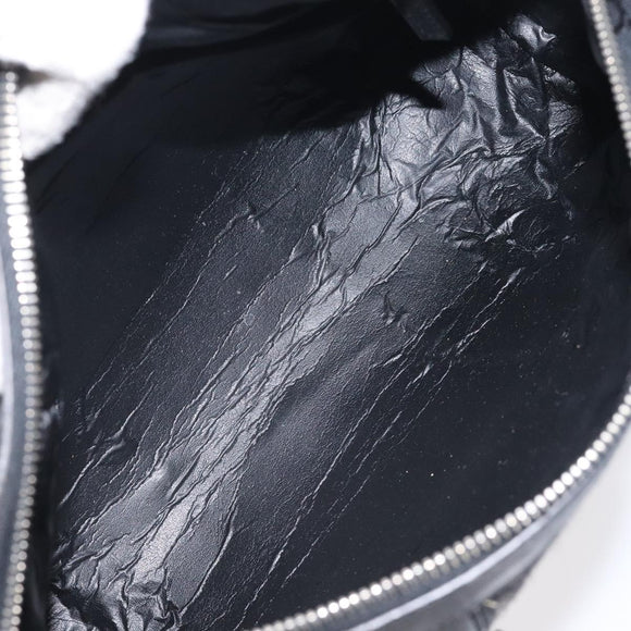 GUCCI GG Canvas Sherry Line Hand Bag Black Silver 000 0851 00221 Auth am8716