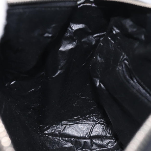 GUCCI GG Canvas Sherry Line Hand Bag Black Silver 000 0851 00221 Auth am8716