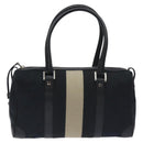 GUCCI GG Canvas Sherry Line Hand Bag Black Silver 000 0851 00221 Auth am8716-2