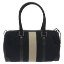 GUCCI GG Canvas Sherry Line Hand Bag Black Silver 000 0851 00221 Auth am8716-3