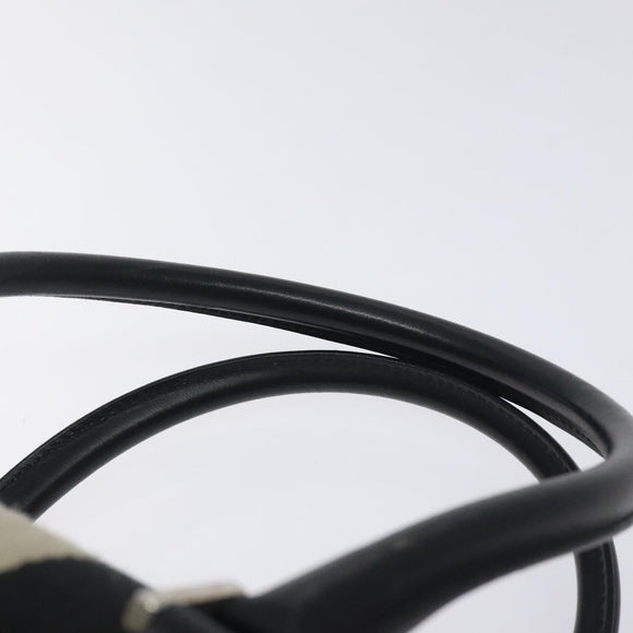 GUCCI GG Canvas Sherry Line Hand Bag Black Silver 000 0851 00221 Auth am8716