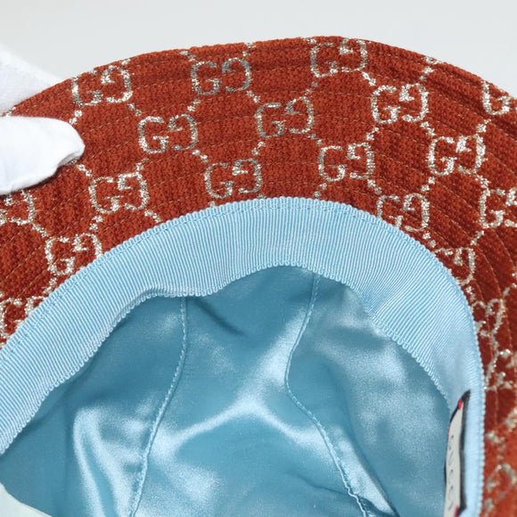 GUCCI GG Canvas Bucket Hat L Bruin 631951 Auth am8717
