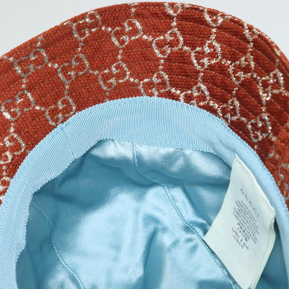 GUCCI GG Canvas Bucket Hat L Bruin 631951 Auth am8717