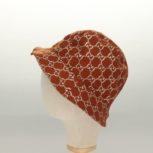 GUCCI GG Canvas Bucket Hat L Brown 631951 Auth am8717