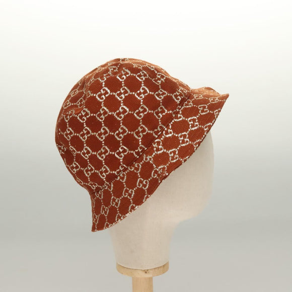 GUCCI GG Canvas Bucket Hat L Brown 631951 Auth am8717