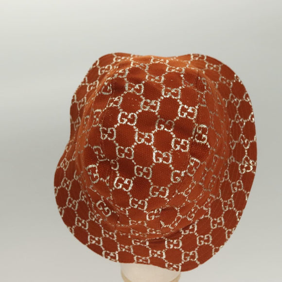 GUCCI GG Canvas Bucket Hat L Brown 631951 Auth am8717