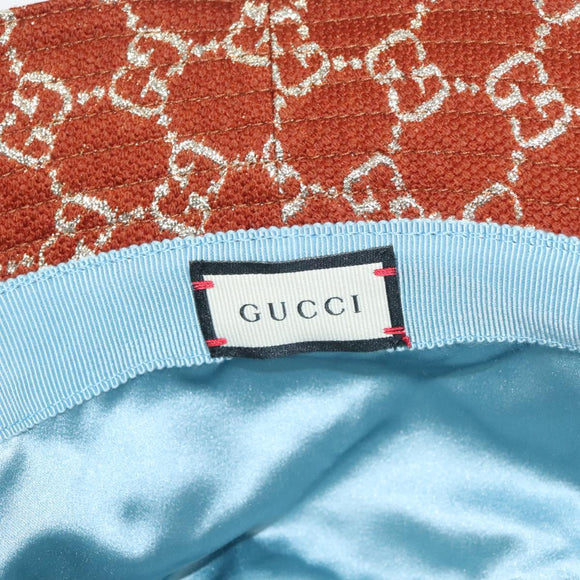 GUCCI GG Canvas Bucket Hat L Bruin 631951 Auth am8717