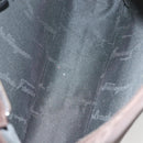 Salvatore Ferragamo Shoulder Bag Nylon Leather Brown Silver Auth am8722-11