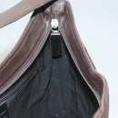 Salvatore Ferragamo Shoulder Bag Nylon Leather Brown Silver Auth am8722-17