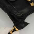 Gianni Versace Backpack Leather Black Gold Auth am8724-15
