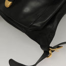 Gianni Versace Backpack Leather Black Gold Auth am8724-16