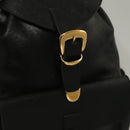 Gianni Versace Backpack Leather Black Gold Auth am8724-19