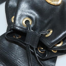 Gianni Versace Backpack Leather Black Gold Auth am8724-10