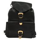 Gianni Versace Backpack Leather Black Gold Auth am8724-13
