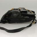 Gianni Versace Backpack Leather Black Gold Auth am8724-4