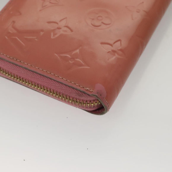 LOUIS VUITTON Vernis Zippy Wallet Long Wallet Poppy Petal M61562 LV Auth am8739