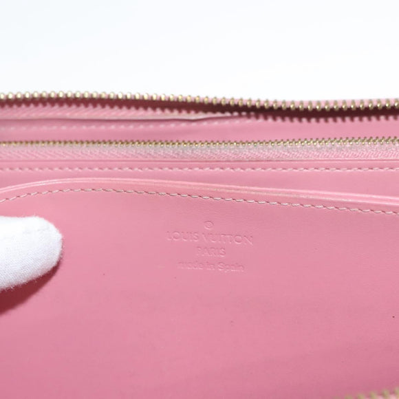 LOUIS VUITTON Vernis Zippy Wallet Long Wallet Poppy Petal M61562 LV Auth am8739