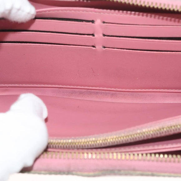 LOUIS VUITTON Vernis Zippy Wallet Long Wallet Poppy Petal M61562 LV Auth am8739