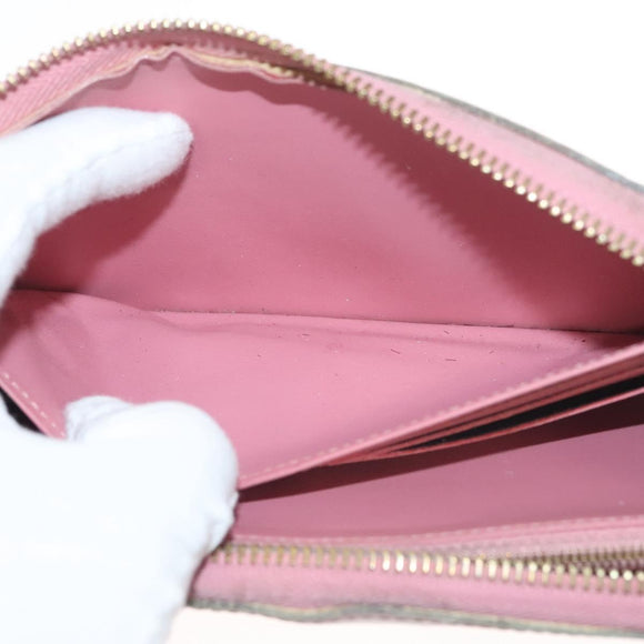 LOUIS VUITTON Vernis Zippy Wallet Long Wallet Poppy Petal M61562 LV Auth am8739