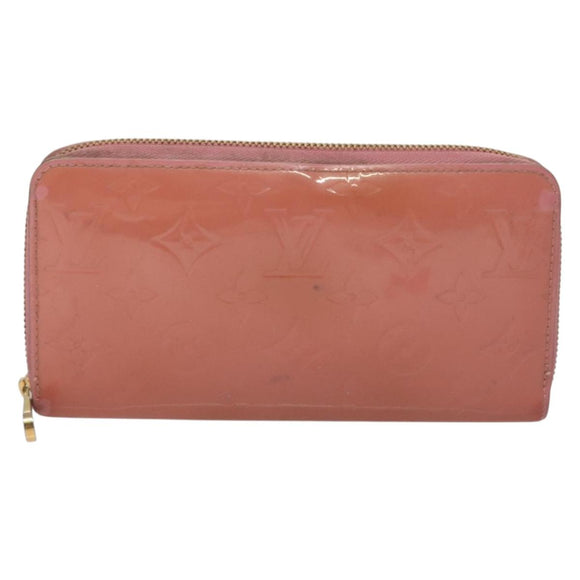 LOUIS VUITTON Vernis Zippy Wallet Long Wallet Poppy Petal M61562 LV Auth am8739