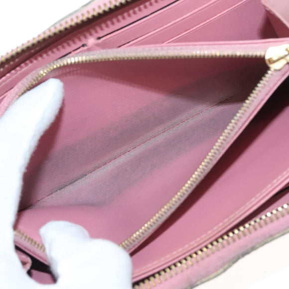 LOUIS VUITTON Vernis Zippy Wallet Long Wallet Poppy Petal M61562 LV Auth am8739