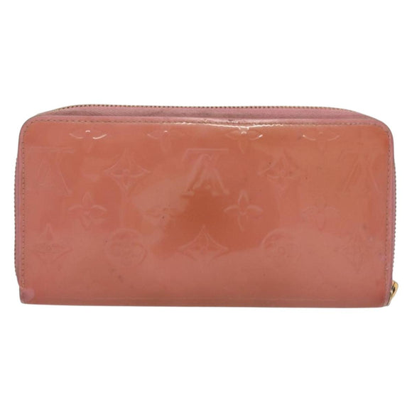 LOUIS VUITTON Vernis Zippy Wallet Long Wallet Poppy Petal M61562 LV Auth am8739