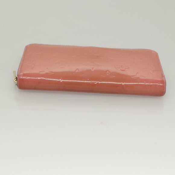 LOUIS VUITTON Vernis Zippy Wallet Long Wallet Poppy Petal M61562 LV Auth am8739