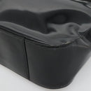 GUCCI Shoulder Bag Enamel Black 001 3754 1703 Auth am8759-12
