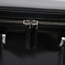 GUCCI Hand Bag Enamel Black Silver Auth am8761-18