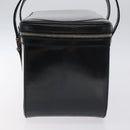 GUCCI Hand Bag Enamel Black Silver Auth am8761-4