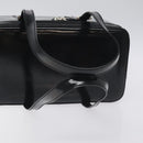 GUCCI Hand Bag Enamel Black Silver Auth am8761-7