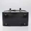 GUCCI Hand Bag Enamel Black Silver Auth am8761-5