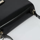 GUCCI Shoulder Bag Enamel Black 001 2113 1745 Auth am8764-6
