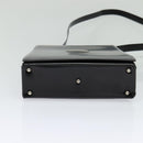 GUCCI Shoulder Bag Enamel Black 001 2113 1745 Auth am8764-9