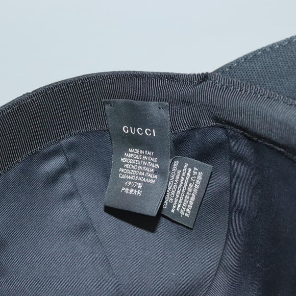 GUCCI Web Sherry Line Cap Canvas L Black Red Green Auth am8766