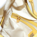 MCM Logogram Vicetos Shoulder Bag PVC Leather Yellow White Auth am8776-22