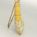 MCM Logogram Vicetos Shoulder Bag PVC Leather Yellow White Auth am8776-4