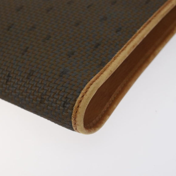 SAINT LAURENT Shoulder Bag PVC Brown Gold Auth am8777