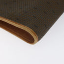 SAINT LAURENT Shoulder Bag PVC Brown Gold Auth am8777-14