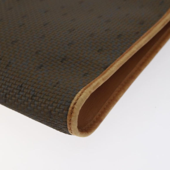 SAINT LAURENT Shoulder Bag PVC Brown Gold Auth am8777