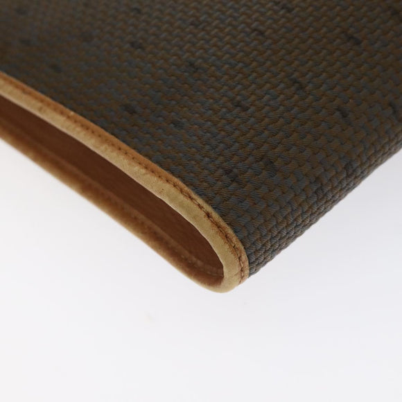 SAINT LAURENT Shoulder Bag PVC Brown Gold Auth am8777