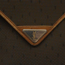 SAINT LAURENT Shoulder Bag PVC Brown Gold Auth am8777-17