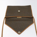 SAINT LAURENT Shoulder Bag PVC Brown Gold Auth am8777-10