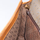 SAINT LAURENT Shoulder Bag PVC Brown Gold Auth am8777-20