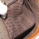 SAINT LAURENT Shoulder Bag PVC Brown Gold Auth am8777-12