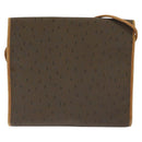 SAINT LAURENT Shoulder Bag PVC Brown Gold Auth am8777-2