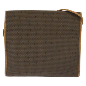 SAINT LAURENT Shoulder Bag PVC Brown Gold Auth am8777 - 0