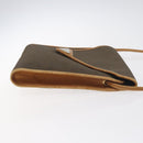 SAINT LAURENT Shoulder Bag PVC Brown Gold Auth am8777-3