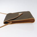 SAINT LAURENT Shoulder Bag PVC Brown Gold Auth am8777-4