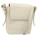 BURBERRY Shoulder Bag Leather White Auth am8778-1
